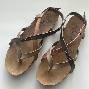 Blowfish Brown and Tan Sandals